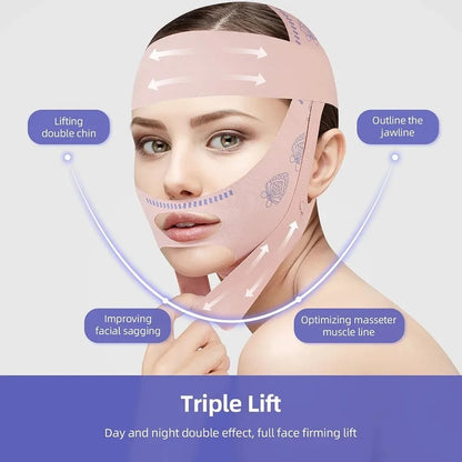 Dermova™ Face Slimming Bandage – Sculpt Your Way to a Sleeker V-Line ✨