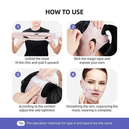 Dermova™ Face Slimming Bandage – Sculpt Your Way to a Sleeker V-Line ✨