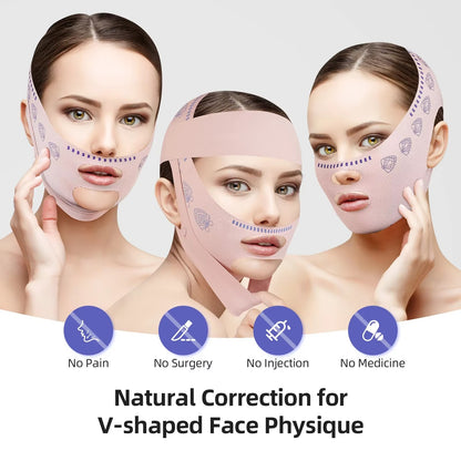 Dermova™ Face Slimming Bandage – Sculpt Your Way to a Sleeker V-Line ✨